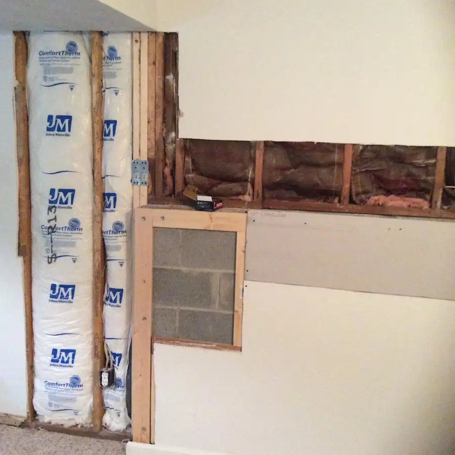 Wall insulation replacement during Contents Cleaning & Restoration in Slinger